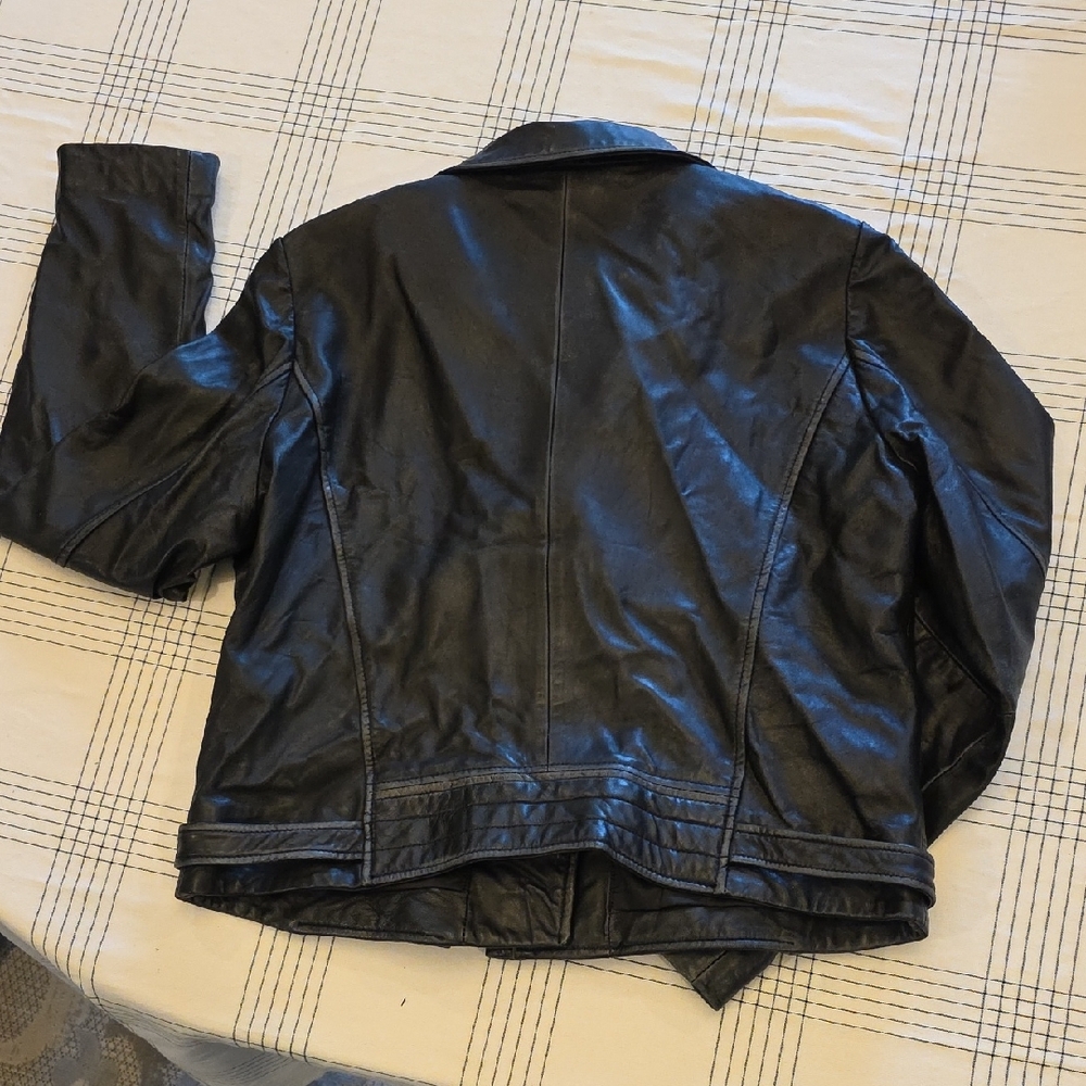 Barneys New York Black Leather Jacket - Picture 9 of 9